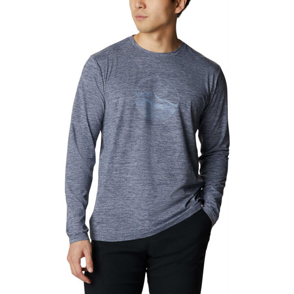 Columbia TECH TRAIL GRAPHIC LONG SLEEVE  M - Pánské tričko Columbia