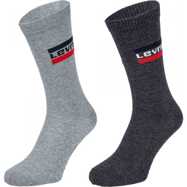 Levi's REGULAR CUT SPRTWR LOGO 2P  43 - 46 - Ponožky Levi's