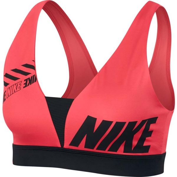 Nike SPRT DSTRT INDY PLUNGE oranžová S - Dámská sportovní podprsenka Nike