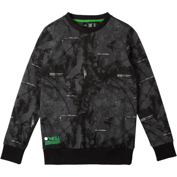 O'Neill HYBRID CREW SWEATSHIRT AOP  164 - Chlapecká mikina O'Neill