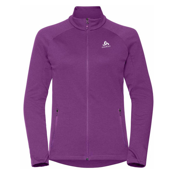 Odlo WOMEN'S MIDLAYER FULL ZIP PROITA fialová S - Dámská mikina Odlo