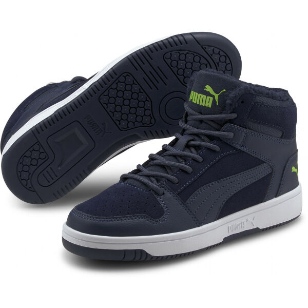 Puma REBOUND LAYUP FUR SD JR  3 - Dětská volnočasová obuv Puma