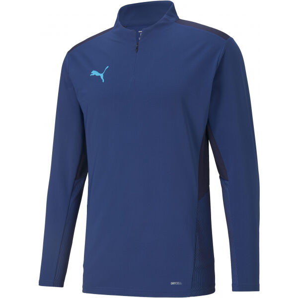 Puma TEAMCUP 1/4 ZIP TOP  S - Pánská tréninková mikina Puma