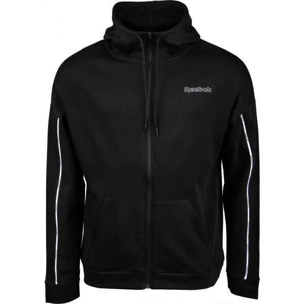 Reebok TRAINING ESSENTIALS PIPING FZ HOODIE  M - Pánská tréninková mikina Reebok