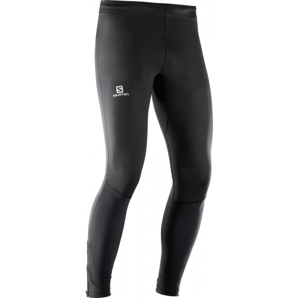 Salomon AGILE LONG TIGHT M černá L - Pánské běžecké kalhoty Salomon