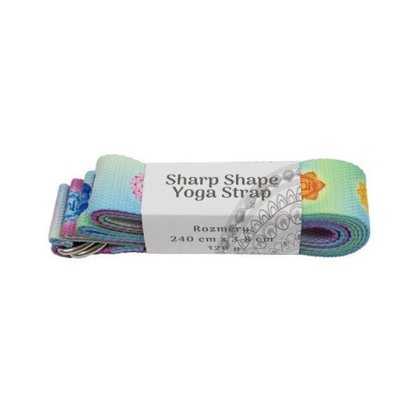 SHARP SHAPE YOGA STRAP RAINBOW   - Jóga páska SHARP SHAPE