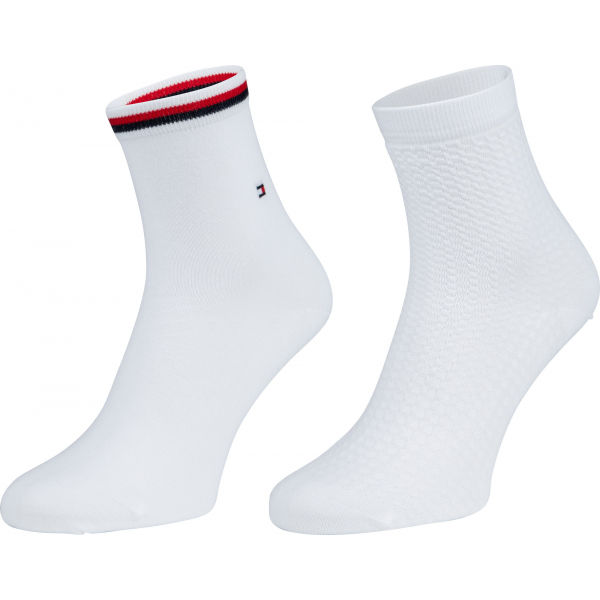 Tommy Hilfiger WOMEN SHORT SOCK 2P WAFFLE  35 - 38 - Dámské ponožky Tommy Hilfiger