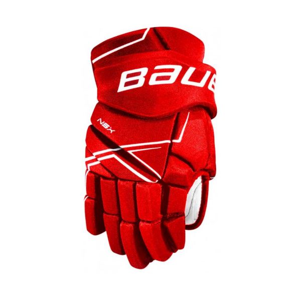 Bauer NSX GLOVES JR červená 10 - Juniorské hokejové rukavice Bauer