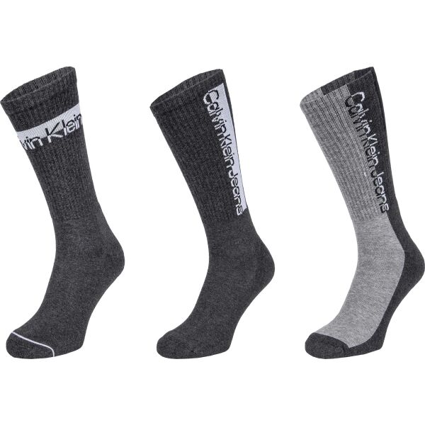 Calvin Klein 3PK CREW CK JEANS ATHLEISURE JESSE  UNI - Pánské ponožky Calvin Klein