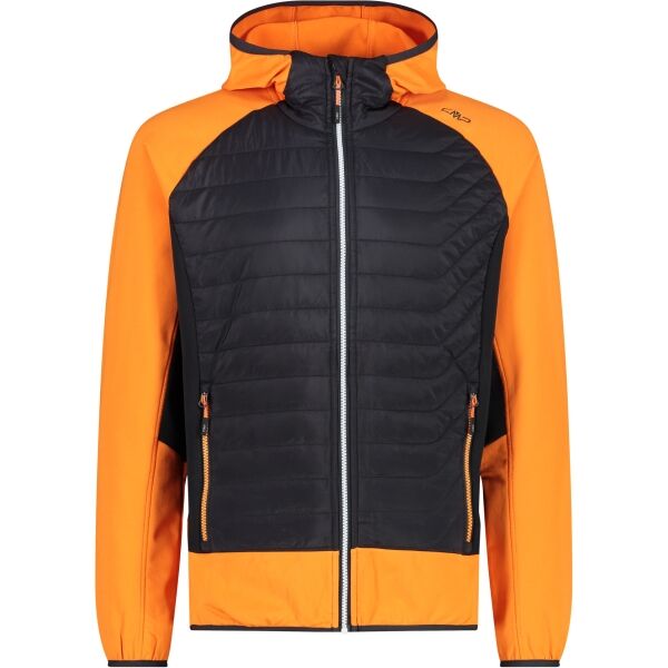 CMP MAN JACKET HYBRID FIX HOOD  54 - Pánská hybridní mikina CMP