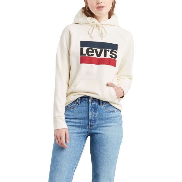 Levi's GRAPHIC SPORTHOODIE bílá L - Dámská mikina Levi's