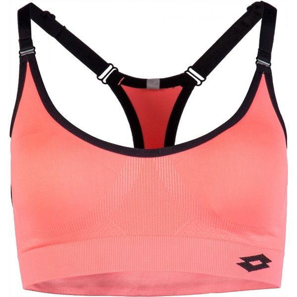 Lotto WELL-FIT BRA PAD SML W oranžová XL/2XL - Dámská sportovní podprsenka Lotto