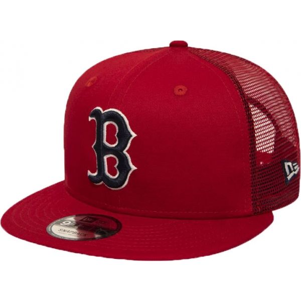 New Era 9FIFTY MLB ESSENTIAL A FRAME BOSTON RED SOX TRUCKER CAP červená S/M - Pánská klubová truckerka New Era