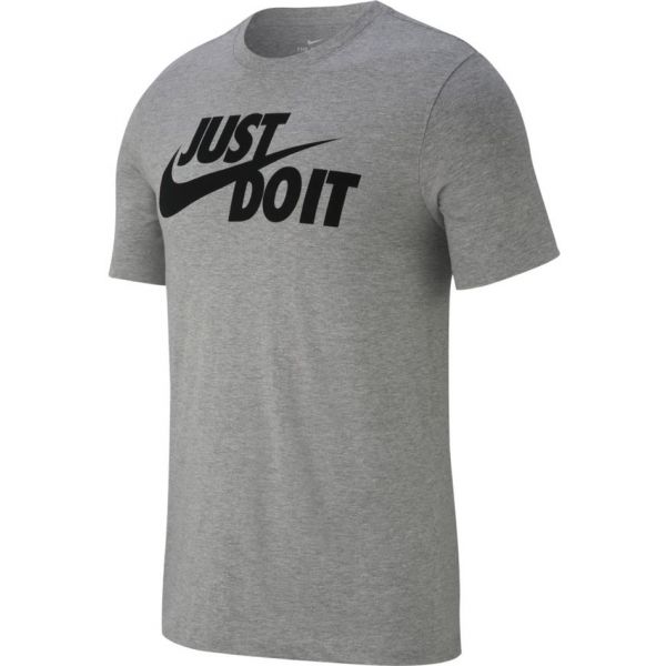 Nike NSW TEE JUST DO IT SWOOSH šedá XL - Pánské triko Nike