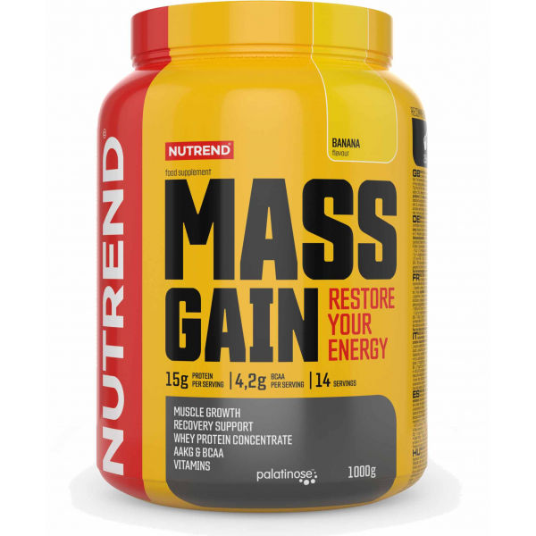 Nutrend MASS GAIN 1KG BANÁN   - Sacharidový komplex Nutrend