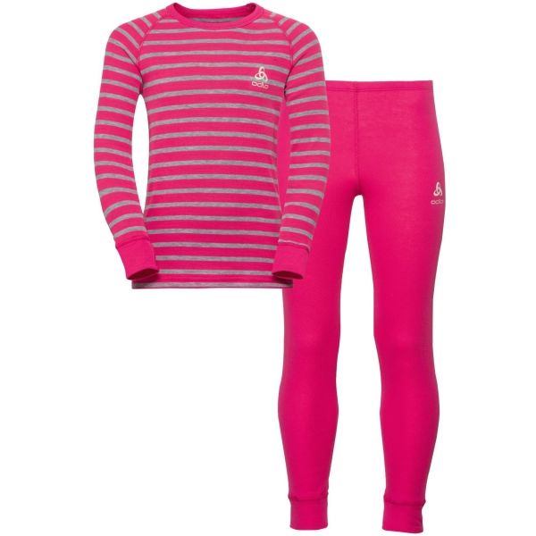 Odlo SUW SET ACTIVE WARM KIDS růžová 164 - Dětský funkční set Odlo