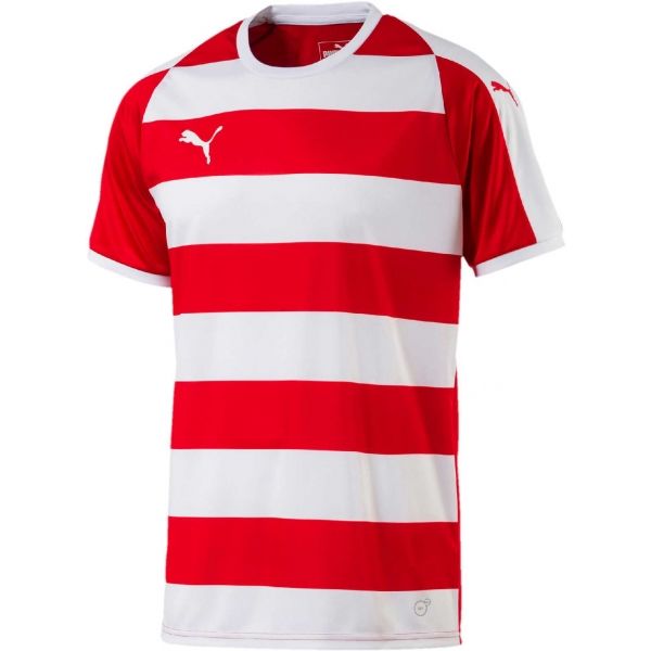 Puma LIGA JERSEY HOOPED červená S - Pánské sportovní triko Puma