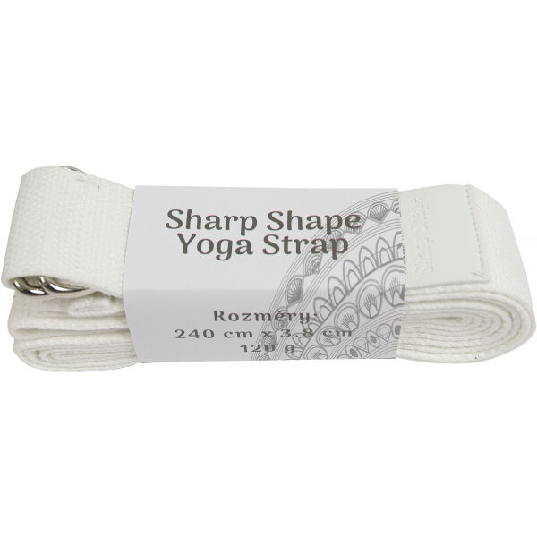 SHARP SHAPE YOGA STRAP WHITE   - Jóga páska SHARP SHAPE