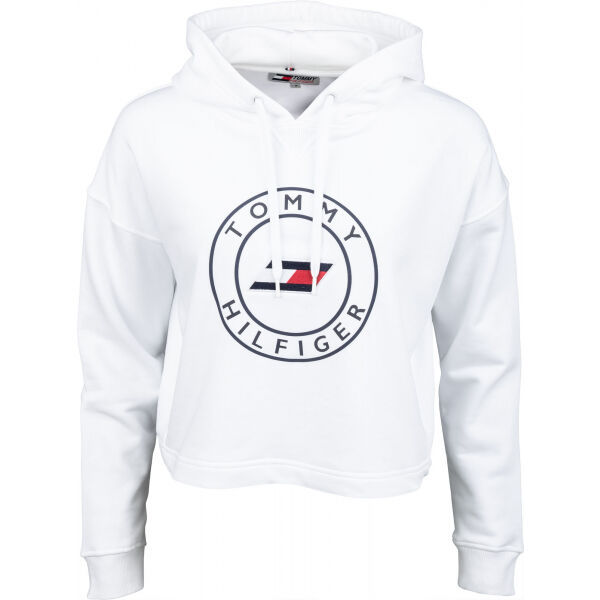 Tommy Hilfiger RELAXED ROUND GRAPHIC HOODIE LS  S - Dámská mikina Tommy Hilfiger