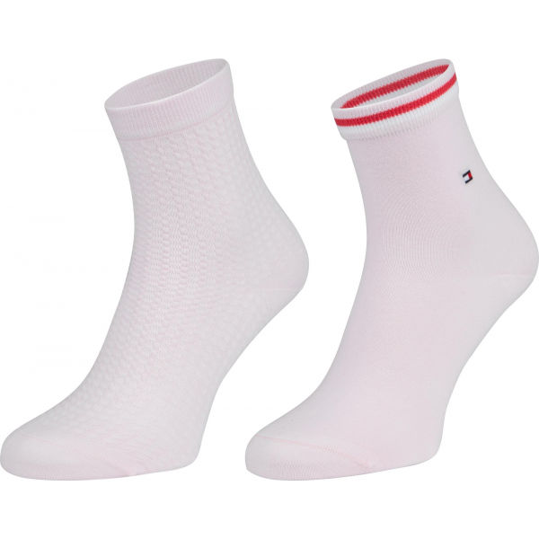 Tommy Hilfiger WOMEN SHORT SOCK 2P WAFFLE  39 - 42 - Dámské ponožky Tommy Hilfiger