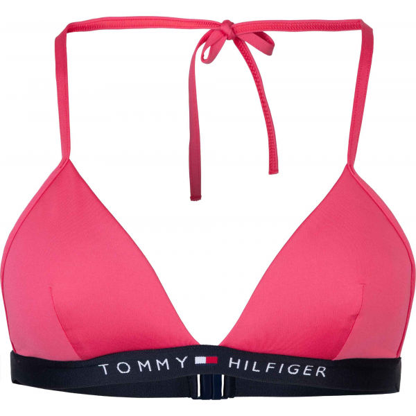Tommy Hilfiger TRIANGLE FIXED červená S - Dámský vrchní díl plavek Tommy Hilfiger