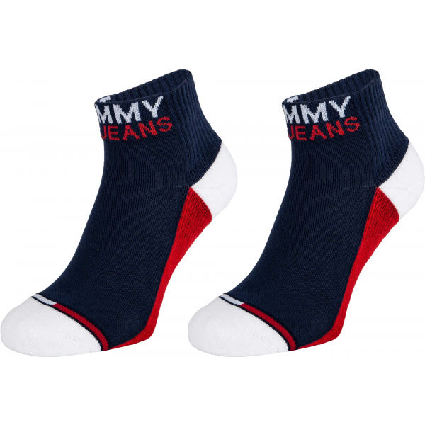 Tommy Hilfiger UNISEX TOMMY JEANS QUARTER 2P  39 - 42 - Unisexové ponožky Tommy Hilfiger