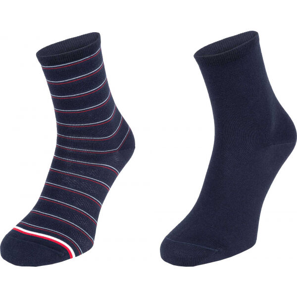Tommy Hilfiger WOMEN SHORT SOCK 2P PREPPY  39 - 42 - Dámské ponožky Tommy Hilfiger