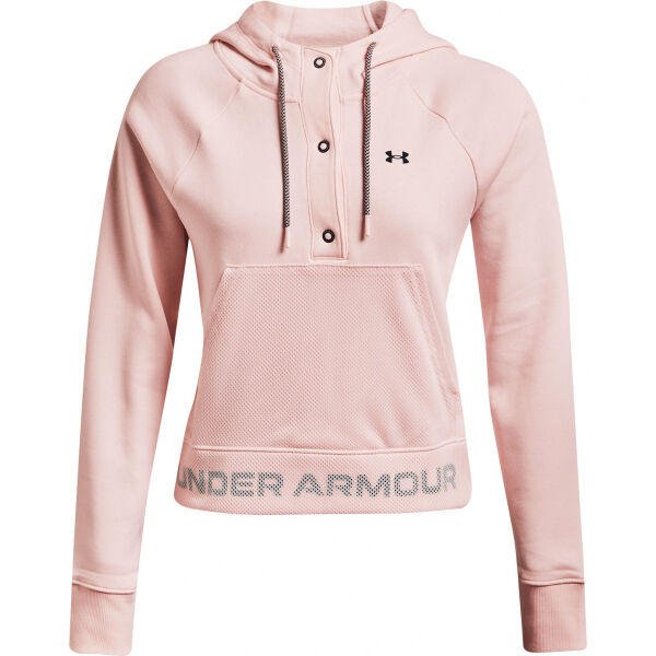 Under Armour RIVAL FLEECE MESH HOODIE  M - Dámská mikina Under Armour