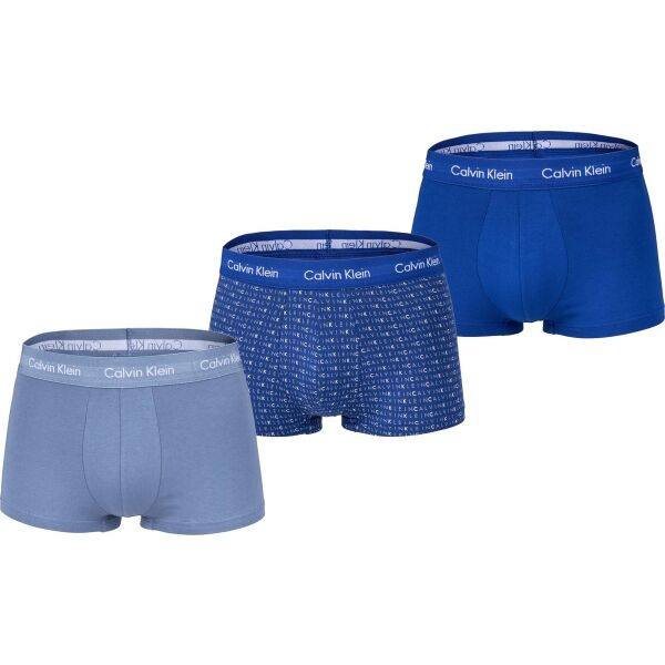 Calvin Klein 3 PACK LO RISE TRUNK Modrá M - Pánské boxerky Calvin Klein