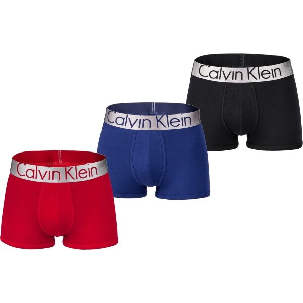 Calvin Klein TRUNK 3PK Červená XL - Pánské boxerky Calvin Klein