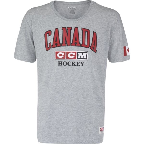 CCM FLAG TEE TEAM CANADA Šedá XL - Pánské tričko CCM