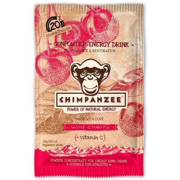 Chimpanzee GUNPOWDER WILD CHERRY EN.DRINK 30G   - Energetický nápoj Chimpanzee