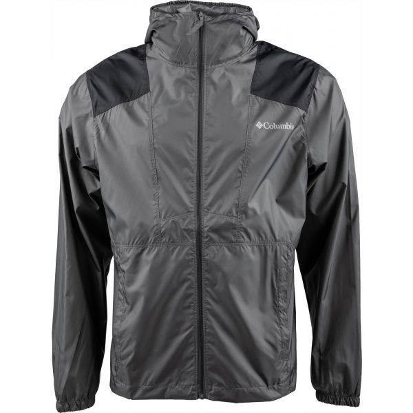Columbia M FLASHBACK WINDBREAKER Tmavě šedá S - Pánská větrovka Columbia