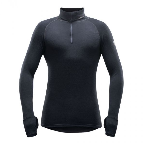 Devold EXPEDITION MAN ZIP NECK černá XXL - Pánské funkční triko Devold