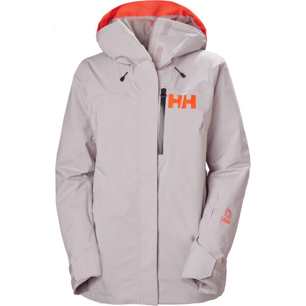 Helly Hansen W POWSHOT JACKET Šedá M - Dámská lyžařská bunda Helly Hansen