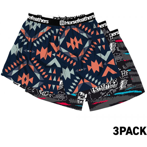 Horsefeathers FRAZIER 3PACK BOXER SHORTS Mix L - Pánské boxerky Horsefeathers