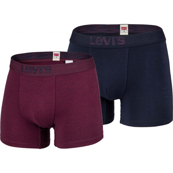 Levi's MEN PREMIUM OPTICAL ILLUSION BOXER 2P MIX Černá M - Pánské boxerky Levi's