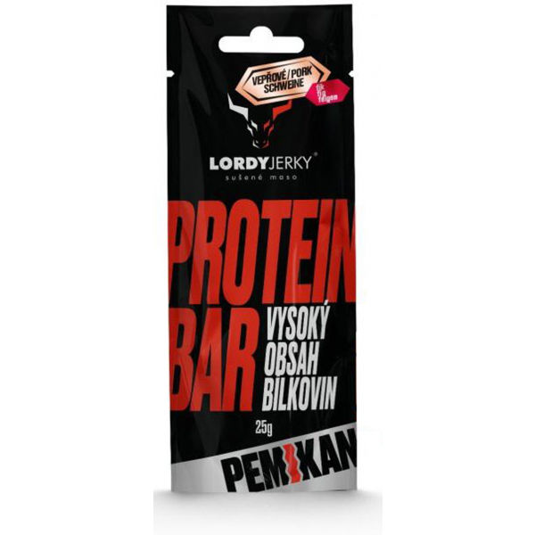 LORDYJERKY VEPŘOVÉ  PROTEIN BAR FIKY+CHILLI  NS - Proteinová tyčinka LORDYJERKY