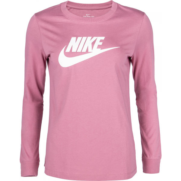 Nike SPORTSWEAR Růžová M - Dámské triko s dlouhým rukávem Nike