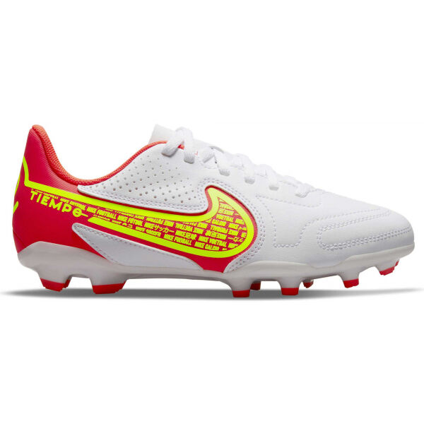 Nike JR TIEMPO LEGEND 9 CLUB FG/MG Bílá 4.5Y - Dětské kopačky Nike