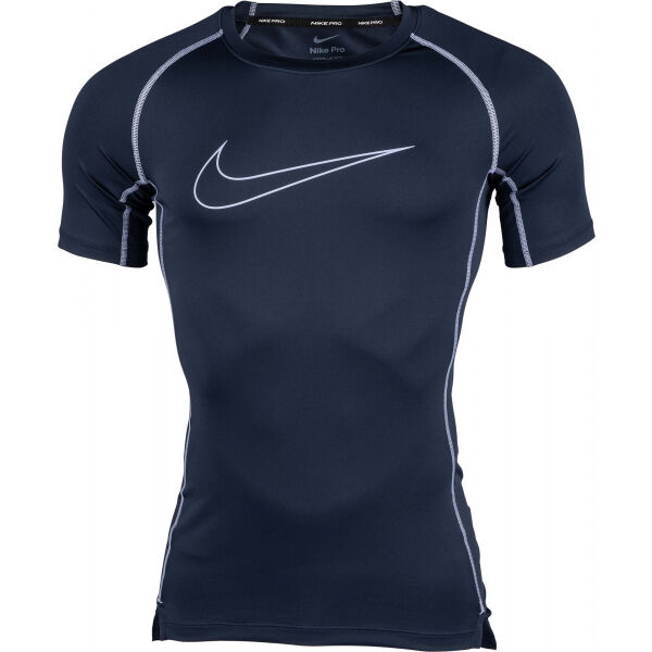 Nike NP DF TIGHT TOP SS M Tmavě modrá S - Pánské tréninkové tričko Nike