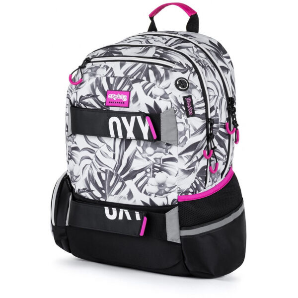 Oxybag OXY SPORT LEAVES Bílá UNI - Studentský batoh Oxybag