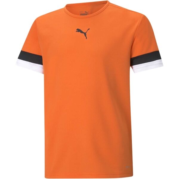 Puma TEAMRISE JERSEY JR Oranžová 128 - Dětské fotbalové triko Puma