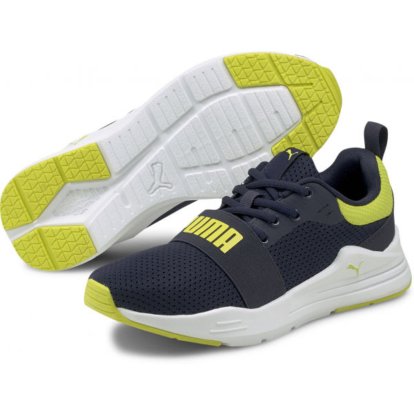Puma WIRED JR Tmavě modrá 5 - Chlapecké volnočasové boty Puma