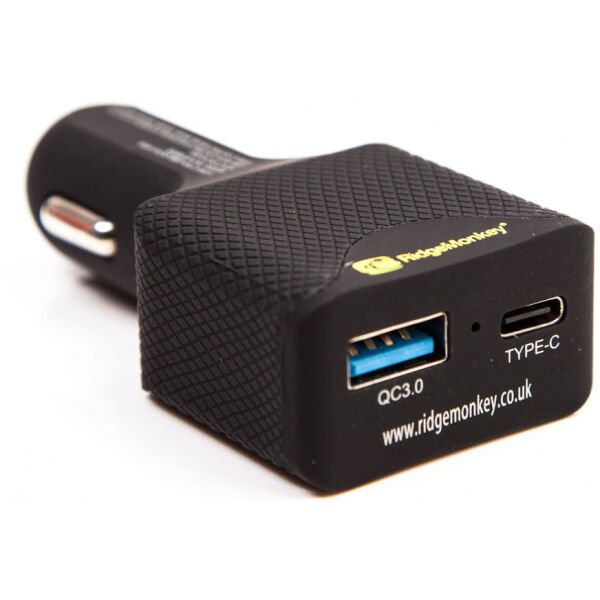 RIDGEMONKEY VAULT 45W USB-C PD CAR CHARGER Černá  - Autonabíječka RIDGEMONKEY