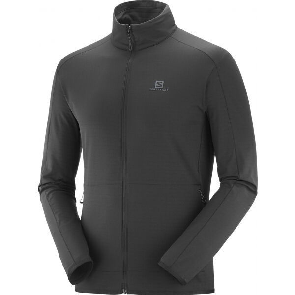 Salomon OUTRACK FULL ZIP MID M Černá XL - Pánská mikina Salomon