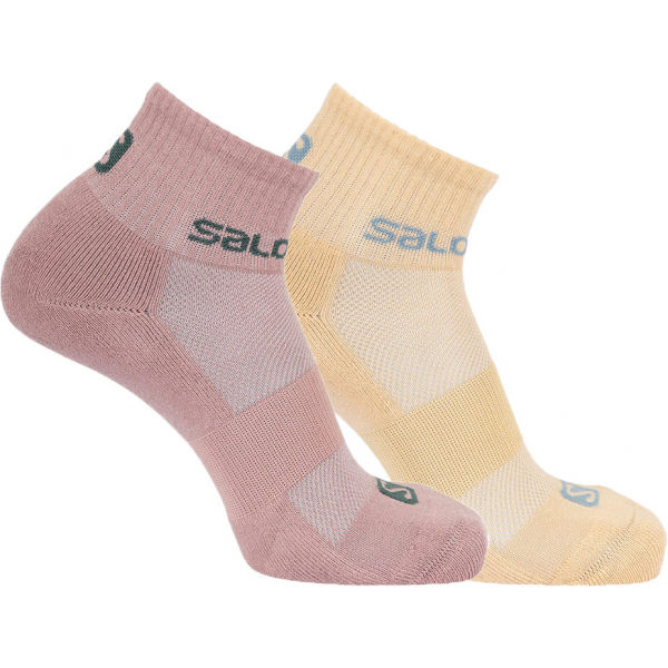 Salomon SOCKS EVASION 2-PACK Lososová M - Ponožky Salomon