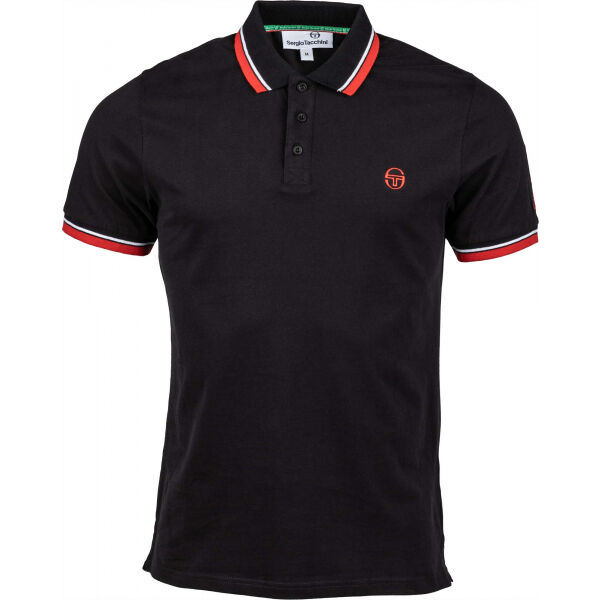 Sergio Tacchini FABIO POLO Černá S - Pánské polo triko Sergio Tacchini