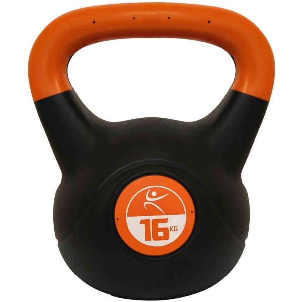 SPORT TEAM LIFEFIT KETTLEBELL VINYL 16KG černá 16 KG - Jednoruční činka SPORT TEAM