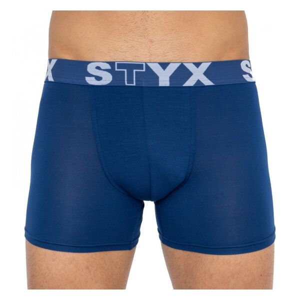 Styx MEN'S BOXERS LONG SPORTS RUBBER Modrá S - Pánské boxerky Styx